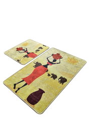 Mijölnir Juego de alfombras de baño Elefante Multicolor